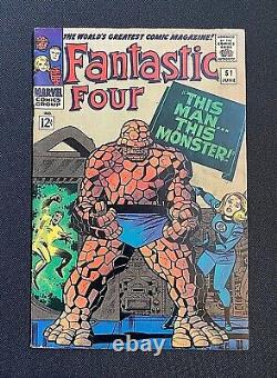FANTASTIC FOUR #51 This Man. This Monster Classic CGC 6.0 Range Jack Kirby art