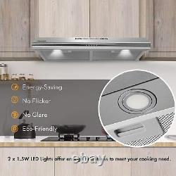 FIREGAS Under Cabinet Range Hood 30 inch with 30 inch, Stainless Steel