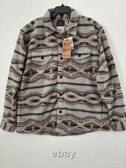 Faherty Thunder Voice Eagle Range Fleece Lined Shaket Jacket Grey 2XL NWT $328
