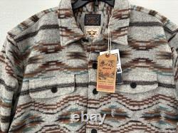 Faherty Thunder Voice Eagle Range Fleece Lined Shaket Jacket Grey 2XL NWT $328