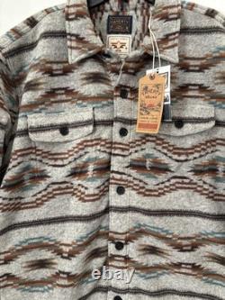 Faherty Thunder Voice Eagle Range Fleece Lined Shaket Jacket Grey 2XL NWT $328