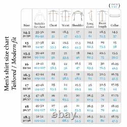 Formal Office Dress White Men's Shirt High Band Chinese Mandarin Grandad Collar