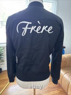 Frere Men's Black Bomber Jacket Custom Size S M Chest 40 Handmade