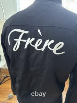 Frere Men's Black Bomber Jacket Custom Size S M Chest 40 Handmade