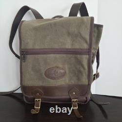 Frost River Premium Mesabi Range Daypack Leather Green Canvas USA Made