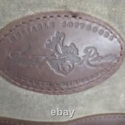 Frost River Premium Mesabi Range Daypack Leather Green Canvas USA Made