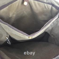 Frost River Premium Mesabi Range Daypack Leather Green Canvas USA Made