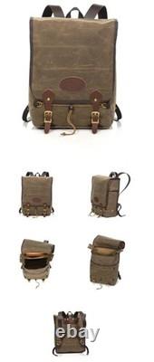 Frost River Premium Mesabi Range Daypack Leather Green Canvas USA Made