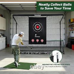 Golf Hitting Net for Driving Real Balls, Indoor Chipping Practice Swing Train Golf Hitting Net for Driving Real Balls, Indoor Chipping Practice Swing Train