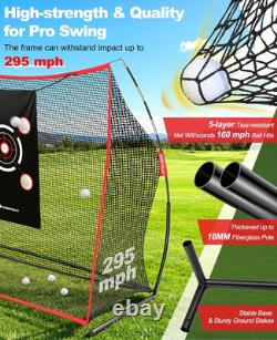 Golf Net, 10 x 7ft Golf Practice Net with 2 Targets Heavy Duty Hitting Driving