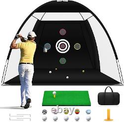 Golf Net, Golf Practice Net with Golf Hitting Mat, Home Golf Hitting Aid Nets fo