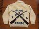 Gorgeous Vintage Cowichan-style Wool Sweater, Blue Trail Gun Range, Talon Zipper