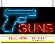 Guns Neon Sign Jantec 32 X 16 Pistol Pawn Shop Man Cave Range Buy Sell