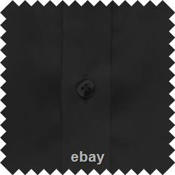 High Penny Collar Shelby Brothers Men's Black Hidden Placket Retro Style Shirt