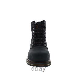 Hoss Range 60108 Mens Black Leather Lace Up Work & Safety Boots