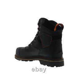 Hoss Range 60108 Mens Black Leather Lace Up Work & Safety Boots