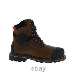 Hoss Range Soft Toe 61172 Mens Brown Leather Lace Up Work & Safety Boots