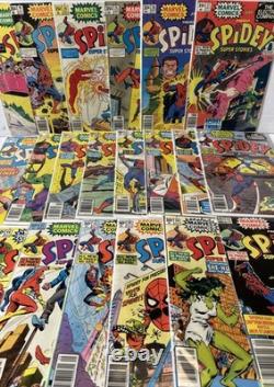 Huge Lot Of 21 Spidey Super Stories Comics Between #6-56 All Ages Bronze Age