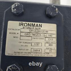 Ironman Worm Gear Box GRG8260220.00 GRG TMQ826-15-L-180 RATIO 151 Reducer
