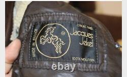 Jacques Jekel Jacket Range Coat Brown Suede Leather Sheepskin France 100% Mouton