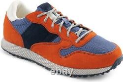 Johnnie O Range Runner Suede Golf Sneaker Shoes Orange Blue Jmfw1090 Size 10 Nib