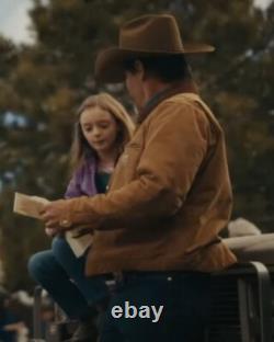 Josh Brolin Outer Range Brown Cotton Jacket With T-Shirt