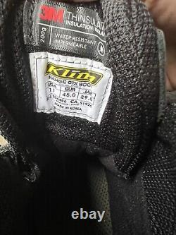 KLIM Range GTX Black Winter Goretex Hiking Boots men's size 11