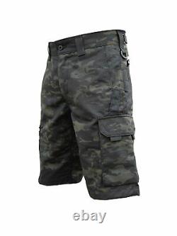 Kitanica Men's Range Shorts Multicam Nylon Cotton Tactical Shorts with 8 Pockets