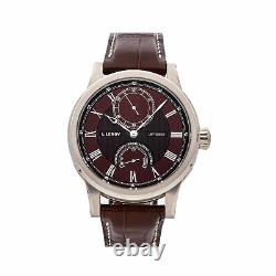 L. Leroy Marine Range Auto 43mm White Gold Mens Strap Watch LL200/4