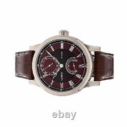 L. Leroy Marine Range Auto 43mm White Gold Mens Strap Watch LL200/4