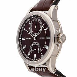 L. Leroy Marine Range Auto 43mm White Gold Mens Strap Watch LL200/4