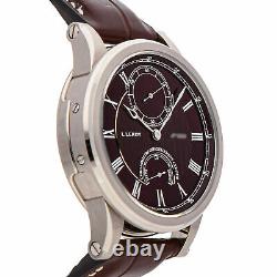 L. Leroy Marine Range Auto 43mm White Gold Mens Strap Watch LL200/4