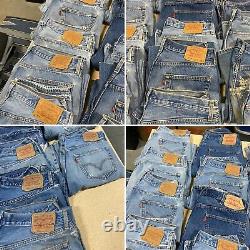 LOT OF 20 Vintage 90's-2000's LEVI'S 501's Farmer Denim Jeans Ripped Worn