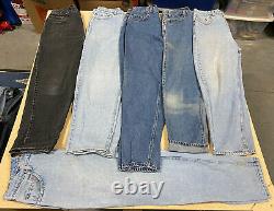 LOT OF 23 Vintage 1990's LEVI'S 500 Series Denim Jeans Faded Worn