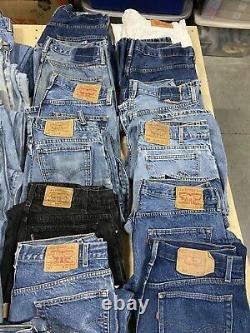 LOT OF 25 LEVI'S Denim Jeans and Shorts Modern/Vintage Wholesale