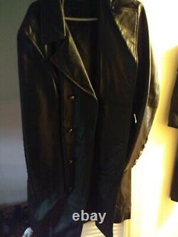 Leather Coat, Style German Officers Coat. Original price $450.00