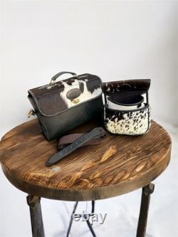 Leather Range Bag Hair on 250+ Magazine with matching Shell Pouch & Leather Belt