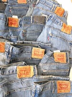 Lot of 20 pair of Levi's Jeans/Size Range 28-42/Wholesale/Upcycle