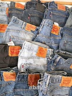 Lot of 20 pair of Levi's Jeans/Size Range 28-42/Wholesale/Upcycle