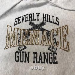 MENACE Beverly Hills Gun Range Champion Reverse Weave Rhinestone EDT Hoodie XL