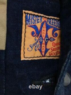 MISTER FREEDOM SUGAR CANE Range vest, 40/linen, denim, multi-pocket