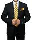 Men Ralph Lauren Classic Suit 100% Wool Two Button Notch Lapel Formal 2203 Black