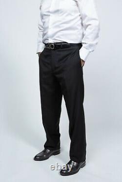 Men RALPH LAUREN Classic Suit 100% Wool Two Button Notch Lapel Formal 2203 Black
