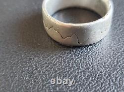 Men's 9-1/2 Sterling Silver Band Ring Grand Teton Mountain Range, Custom Made