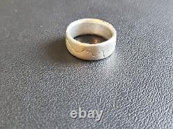 Men's 9-1/2 Sterling Silver Band Ring Grand Teton Mountain Range, Custom Made