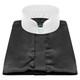 Men's Black Shiny Satin Covered Placket Evening Shirt High Nehru Grandad Collar