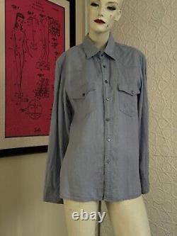 Men's Designer Dress Shirt-button Down-Indigo-Kilomet 109-Heritage-Menswear