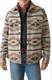 Men's Faherty Range Geo Pattern Fleece Button-up Shirt Jacket Size M