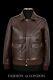 Men's Flight Leather Jacket Brown Cowhide Classic Fashion Bomber Pilot Jacket