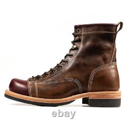 Men's Genuine Leather Martin Work Boots Outdoor Camp Riding Motorcycle Sneakers